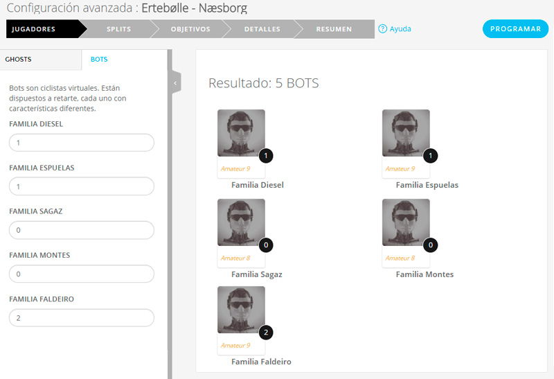 Tipos de bots en Bkool