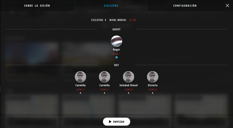 Ghost y bots en el simulador Bkool